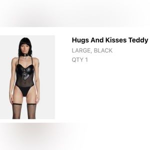 Dolls Kill “Hugs & Kisses Teddy” -Black